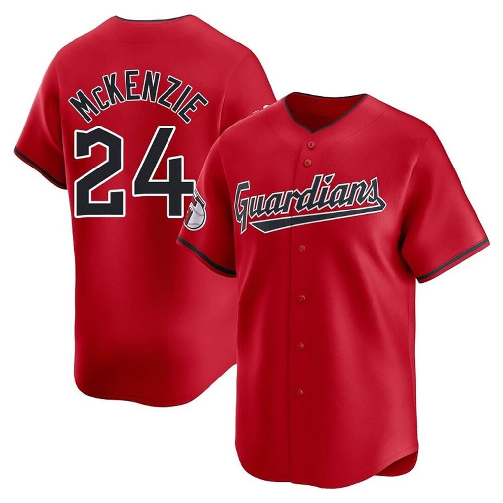 Kooe C.Guardians #24 Triston McKenzie Player Red Limited Home Stitched Jerseys