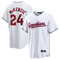 Kooe C.Guardians #24 Triston McKenzie Player White Home Game Stitched Jerseys