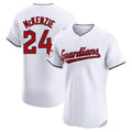 Kooe C.Guardians #24 Triston McKenzie Player White Limited Elite Home Stitched Jerseys