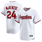 Kooe C.Guardians #24 Triston McKenzie Player White Limited Home Game Stitched Jerseys
