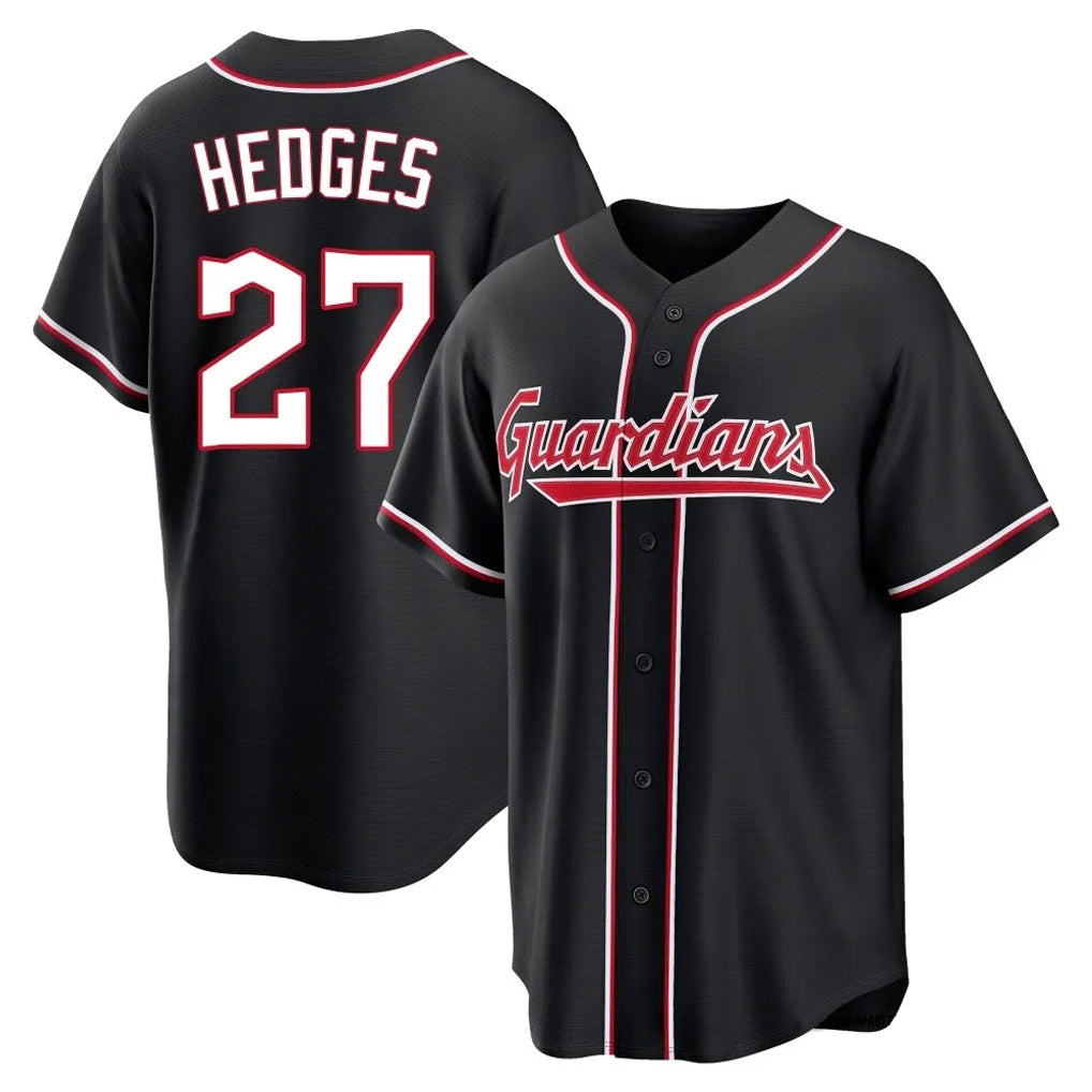 Kooe C.Guardians #27 Austin Hedges Player Black Fashion Out Home Game Stitched Jerseys