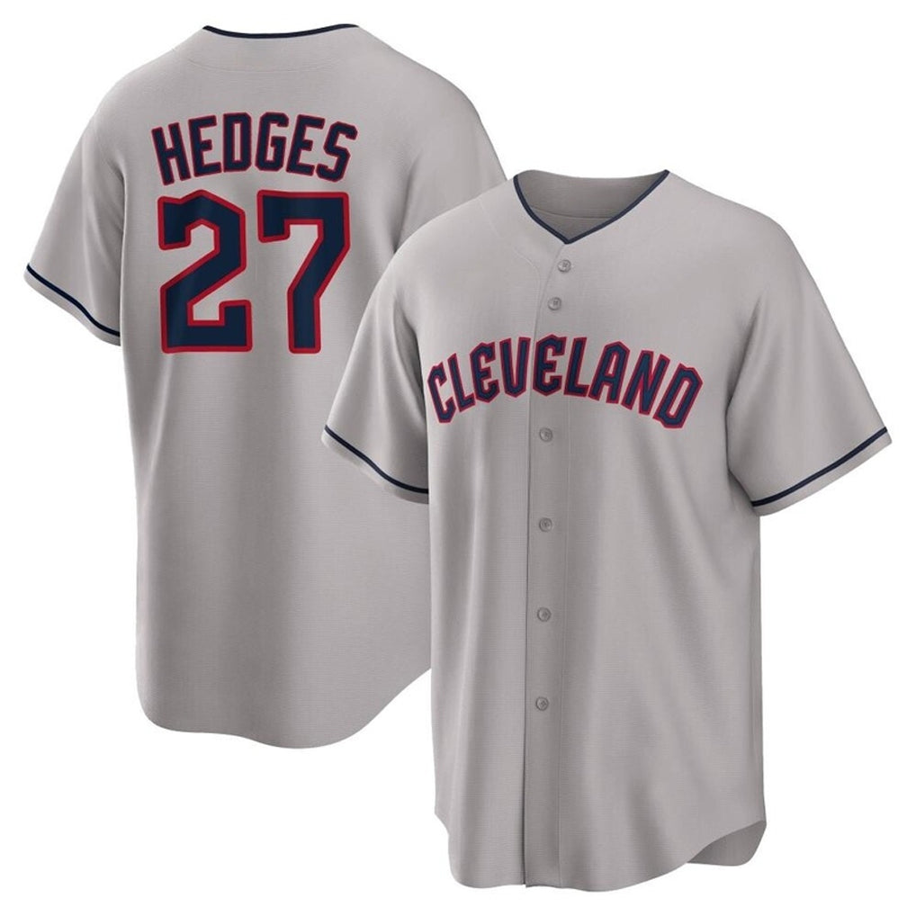 Kooe C.Guardians #27 Austin Hedges Player Gray Game Home Stitched Jerseys