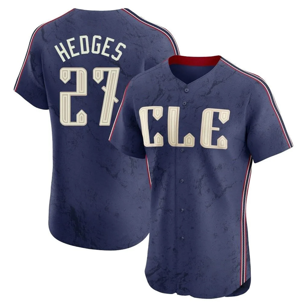 Kooe C.Guardians #27 Austin Hedges Player Navy City Connect Limited Elite Home Stitched Jerseys