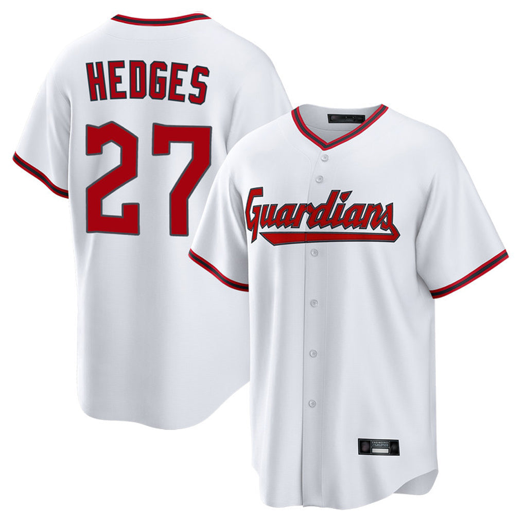 Kooe C.Guardians #27 Austin Hedges Player White Game Home Stitched Jerseys