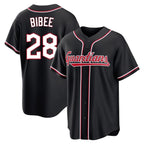 Kooe C.Guardians #28 Tanner Bibee Player Black Fashion Out Home Game Stitched Jerseys
