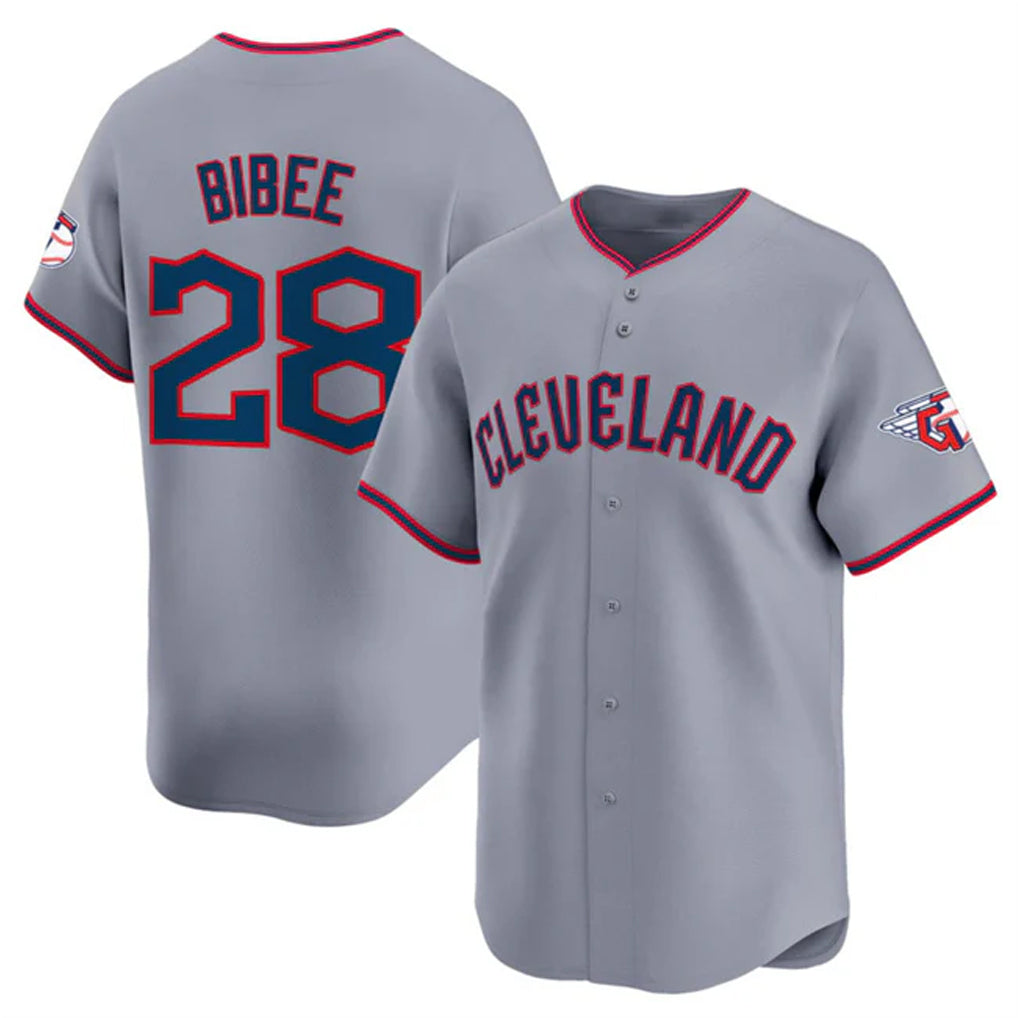 Kooe C.Guardians #28 Tanner Bibee Player Gray Road Limited Home Game Stitched Jerseys