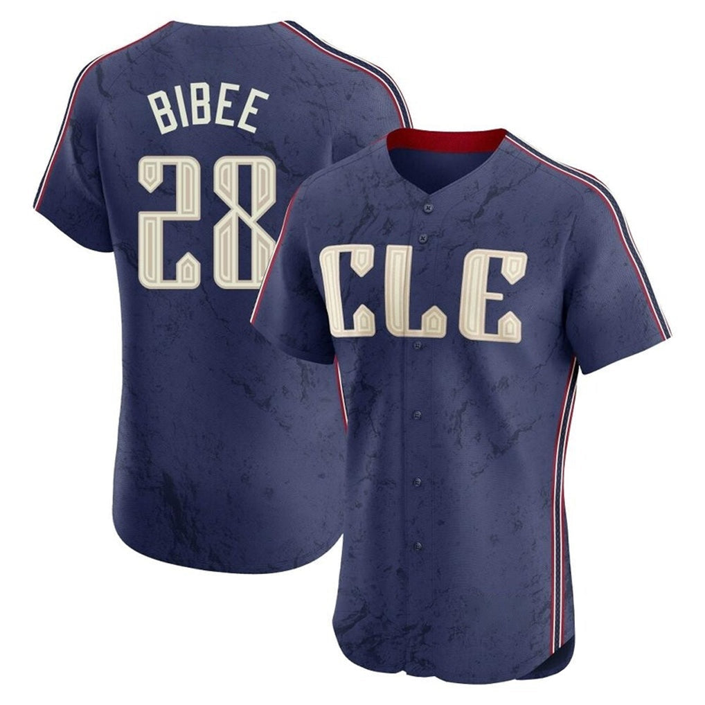 Kooe C.Guardians #28 Tanner Bibee Player Navy City Connect Limited Elite Home Stitched Jerseys