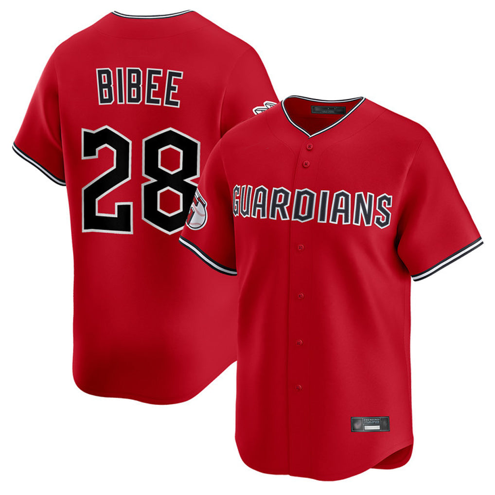 Kooe C.Guardians #28 Tanner Bibee Player Red Limited Home Stitched Jerseys