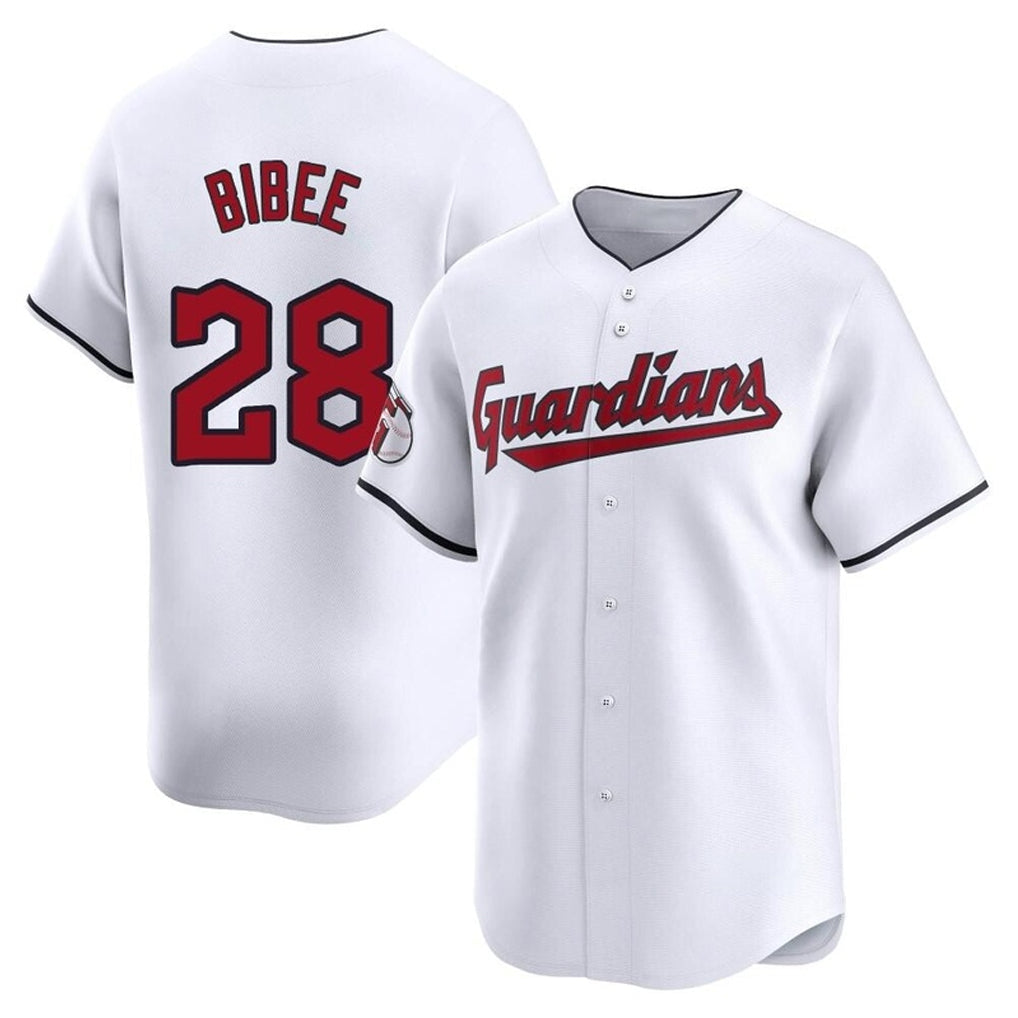 Kooe C.Guardians #28 Tanner Bibee Player White Limited Home Stitched Jerseys