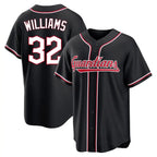Kooe C.Guardians #32 Gavin Williams Player Black Fashion Out Home Game Stitched Jerseys