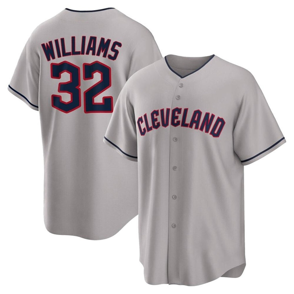 Kooe C.Guardians #32 Gavin Williams Player Gray Game Home Stitched Jerseys