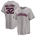Kooe C.Guardians #32 Gavin Williams Player Gray Game Home Stitched Jerseys