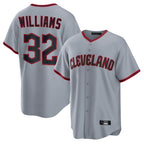 Kooe C.Guardians #32 Gavin Williams Player Gray Home Game Stitched Jerseys
