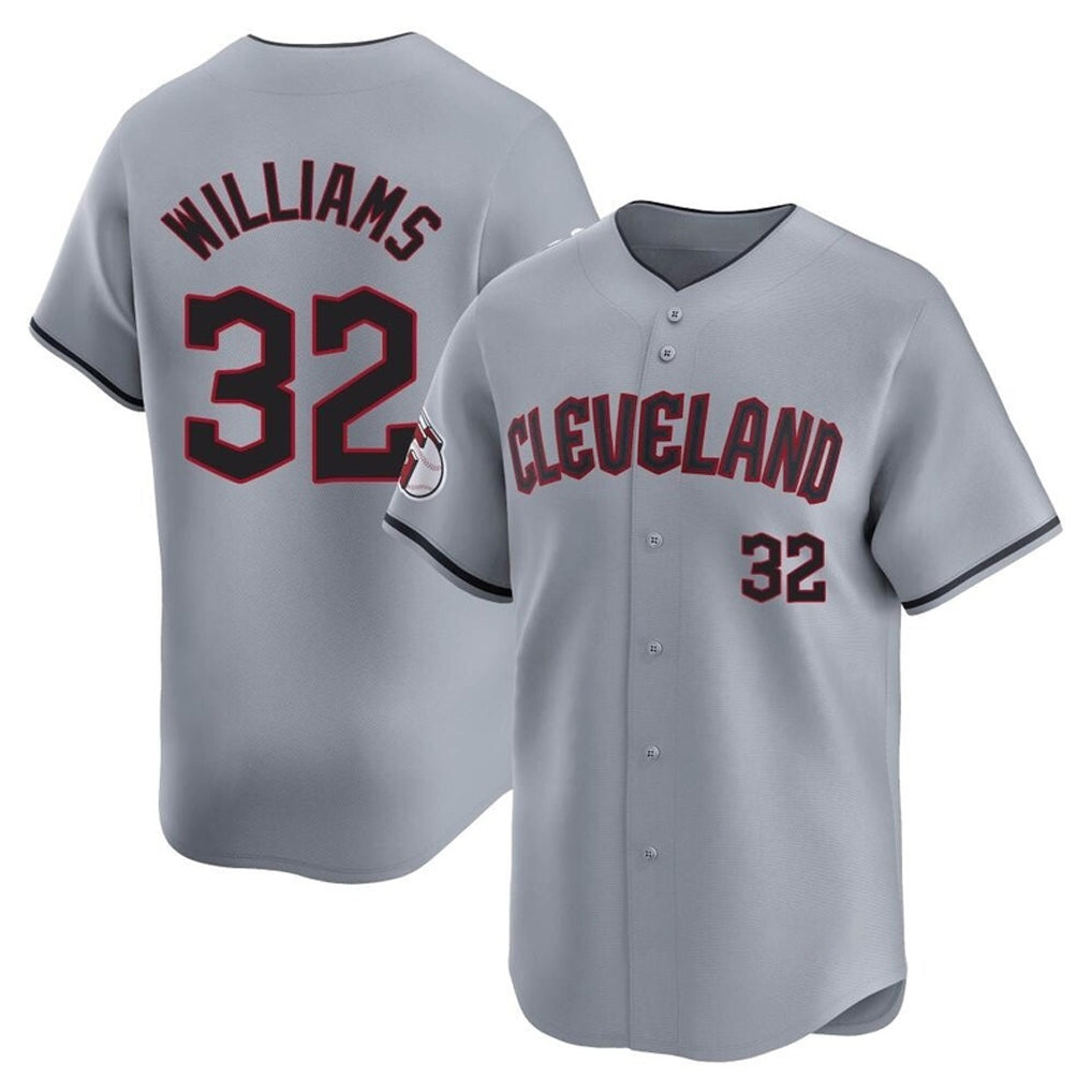 Kooe C.Guardians #32 Gavin Williams Player Gray Road Limited Home Game Stitched Jerseys