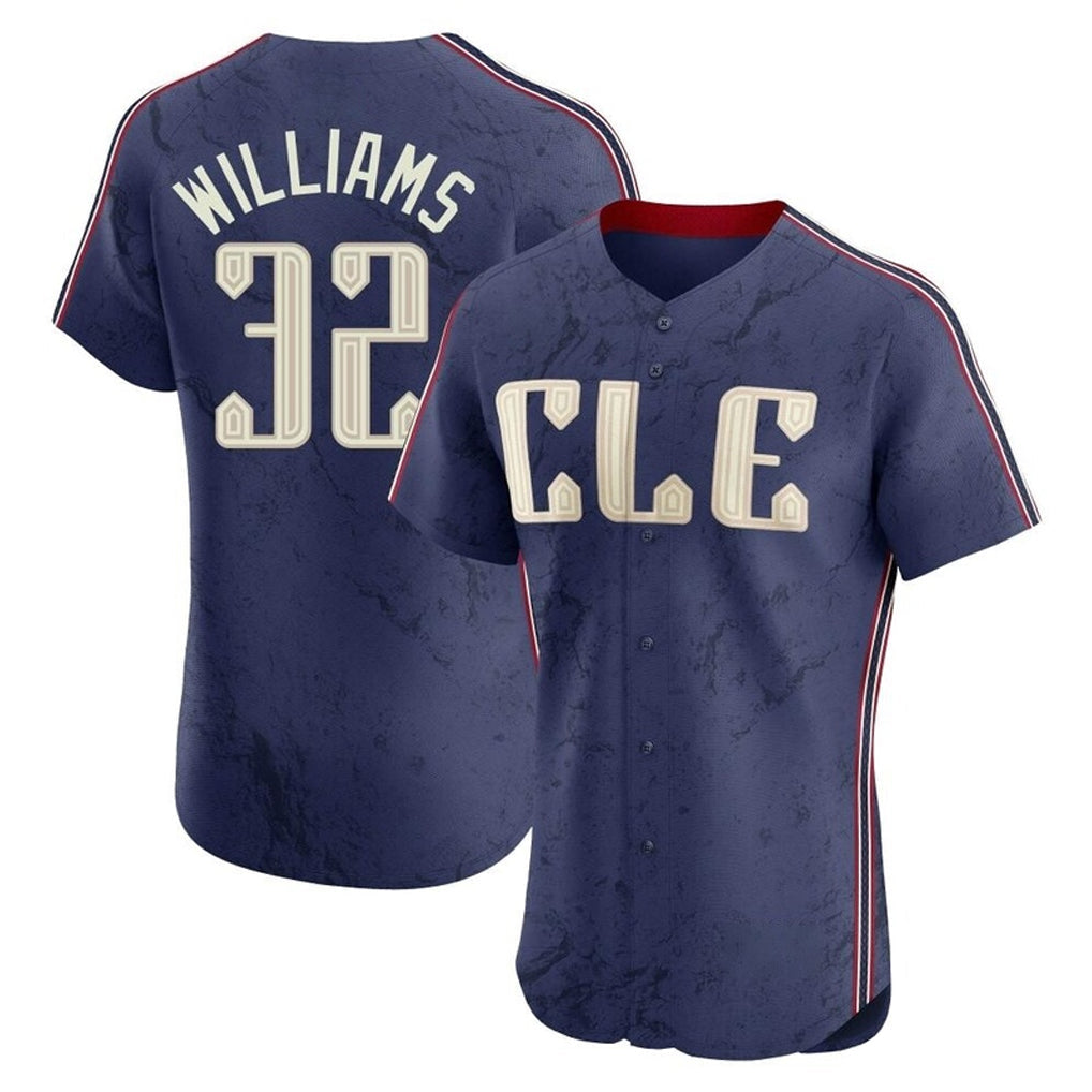 Kooe C.Guardians #32 Gavin Williams Player Navy City Connect Limited Elite Home Stitched Jerseys