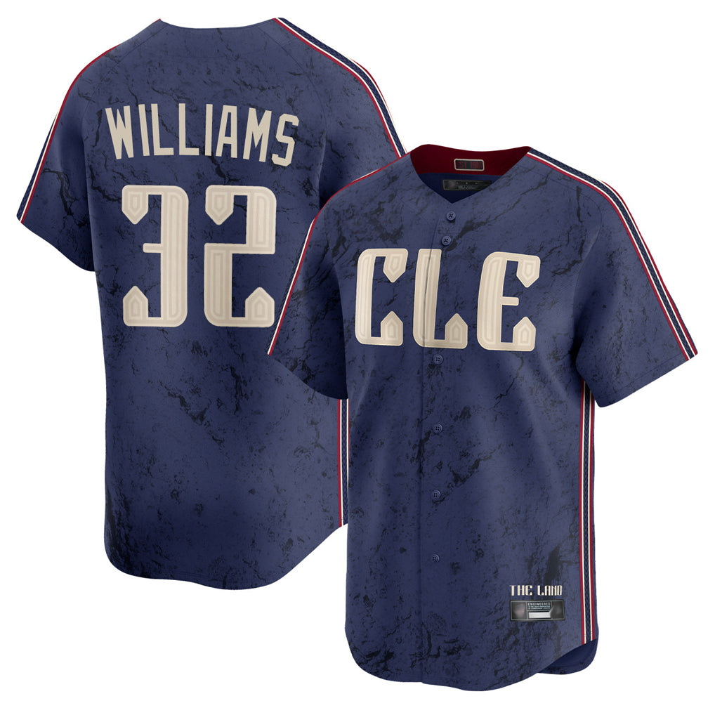 Kooe C.Guardians #32 Gavin Williams Player Navy City Connect Limited Home Stitched Jerseys
