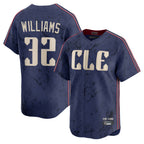 Kooe C.Guardians #32 Gavin Williams Player Navy City Connect Limited Home Stitched Jerseys