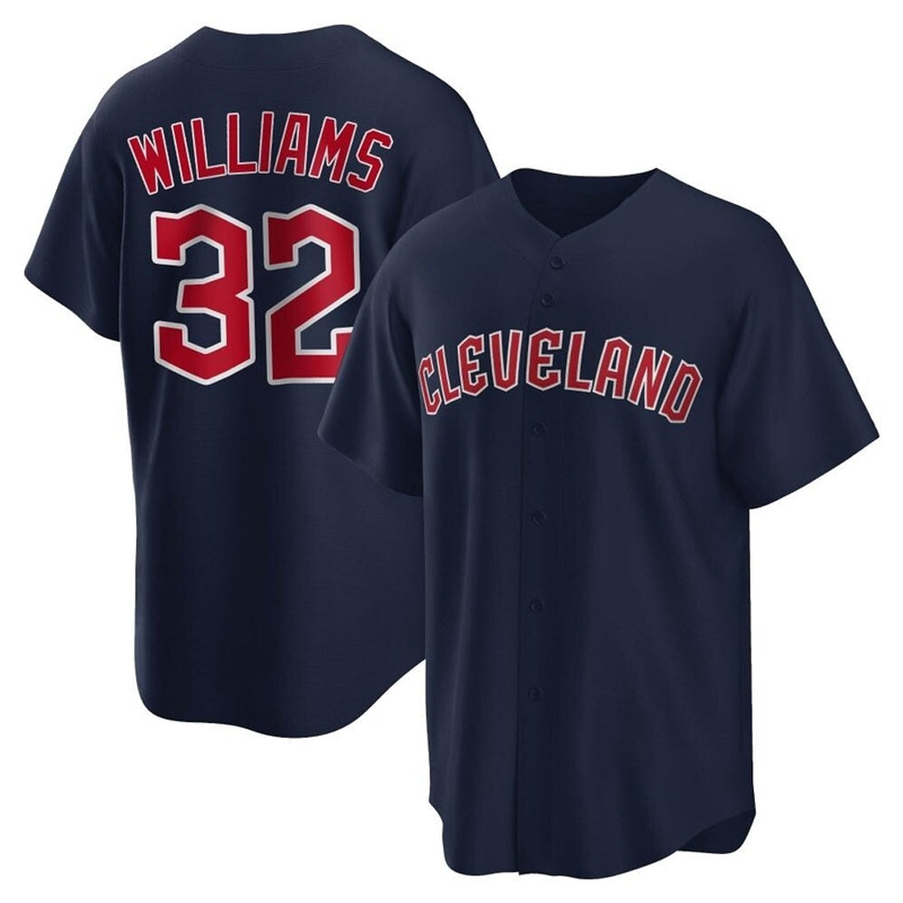 Kooe C.Guardians #32 Gavin Williams Player Navy Game Home Stitched Jerseys