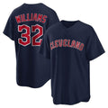 Kooe C.Guardians #32 Gavin Williams Player Navy Game Home Stitched Jerseys