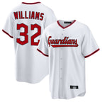 Kooe C.Guardians #32 Gavin Williams Player White Game Home Stitched Jerseys