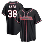 Kooe C.Guardians #38 Steven Kwan Player Black Fashion Out Home Game Stitched Jerseys
