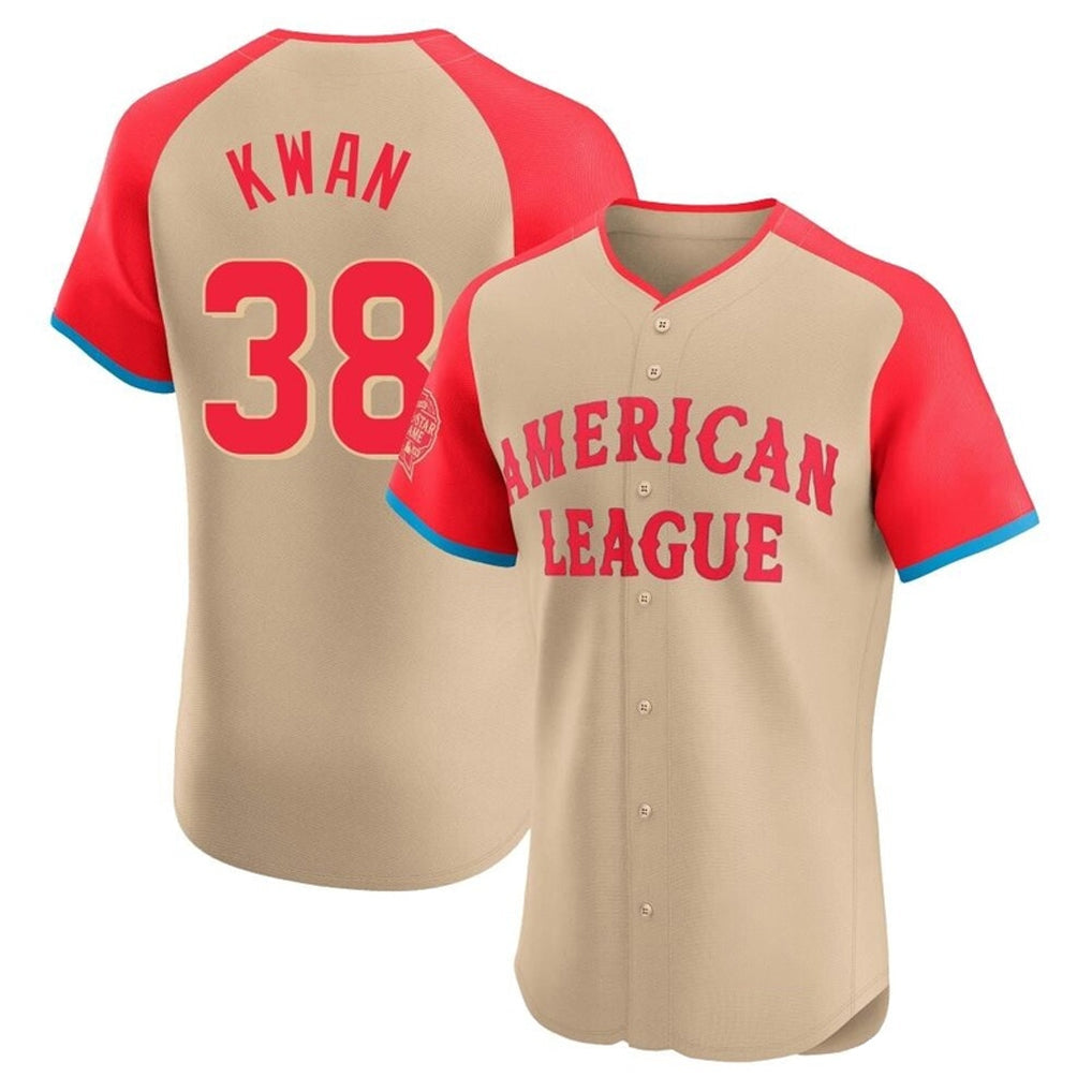 Kooe C.Guardians #38 Steven Kwan Player Cream American League All-Star Limited Elite Home Stitched Jerseys