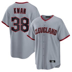 Kooe C.Guardians #38 Steven Kwan Player Gray Home Game Stitched Jerseys