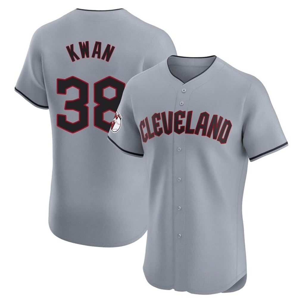 Kooe C.Guardians #38 Steven Kwan Player Gray Road Limited Elite Home Stitched Jerseys