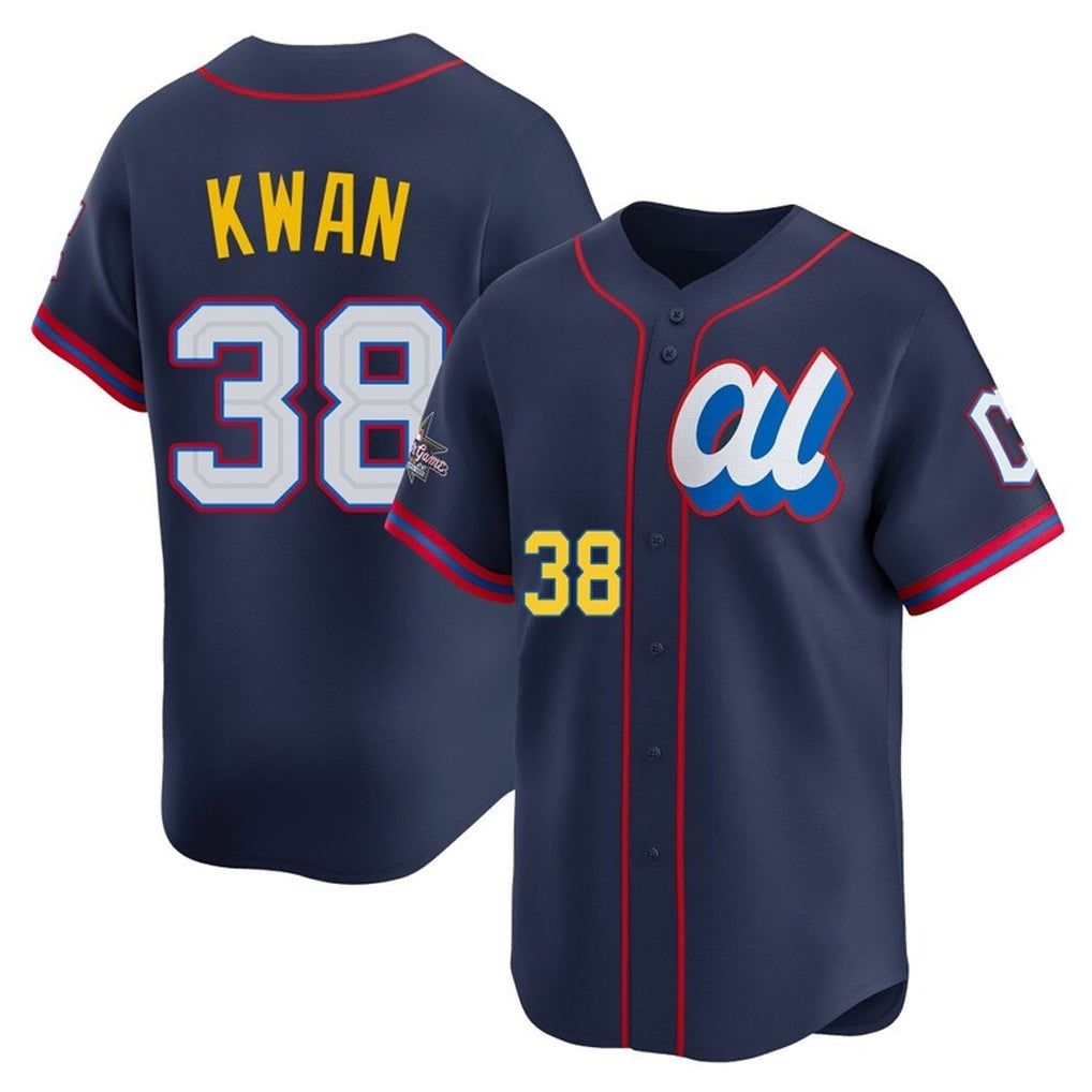 Kooe C.Guardians #38 Steven Kwan Player Navy American League All-Star Edition Limited Home Stitched Jerseys