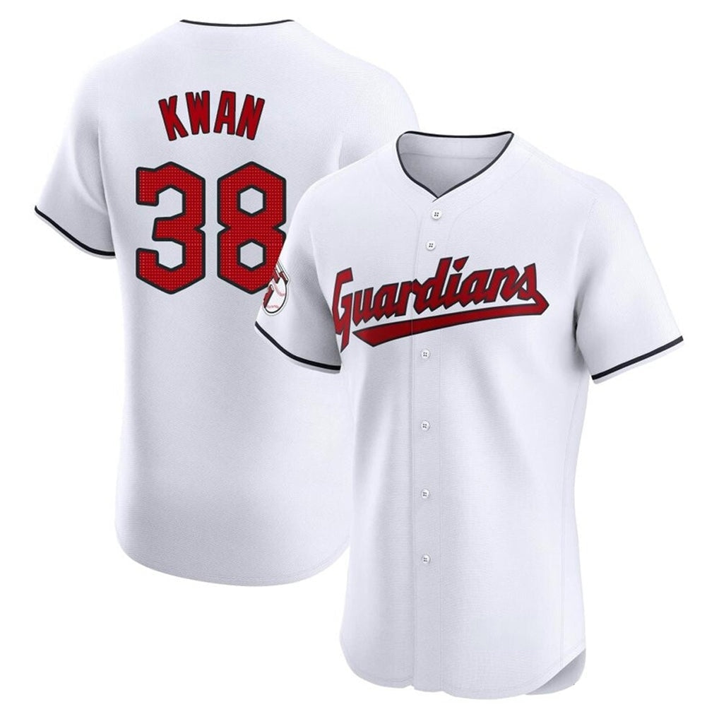 Kooe C.Guardians #38 Steven Kwan Player White Limited Elite Home Stitched Jerseys