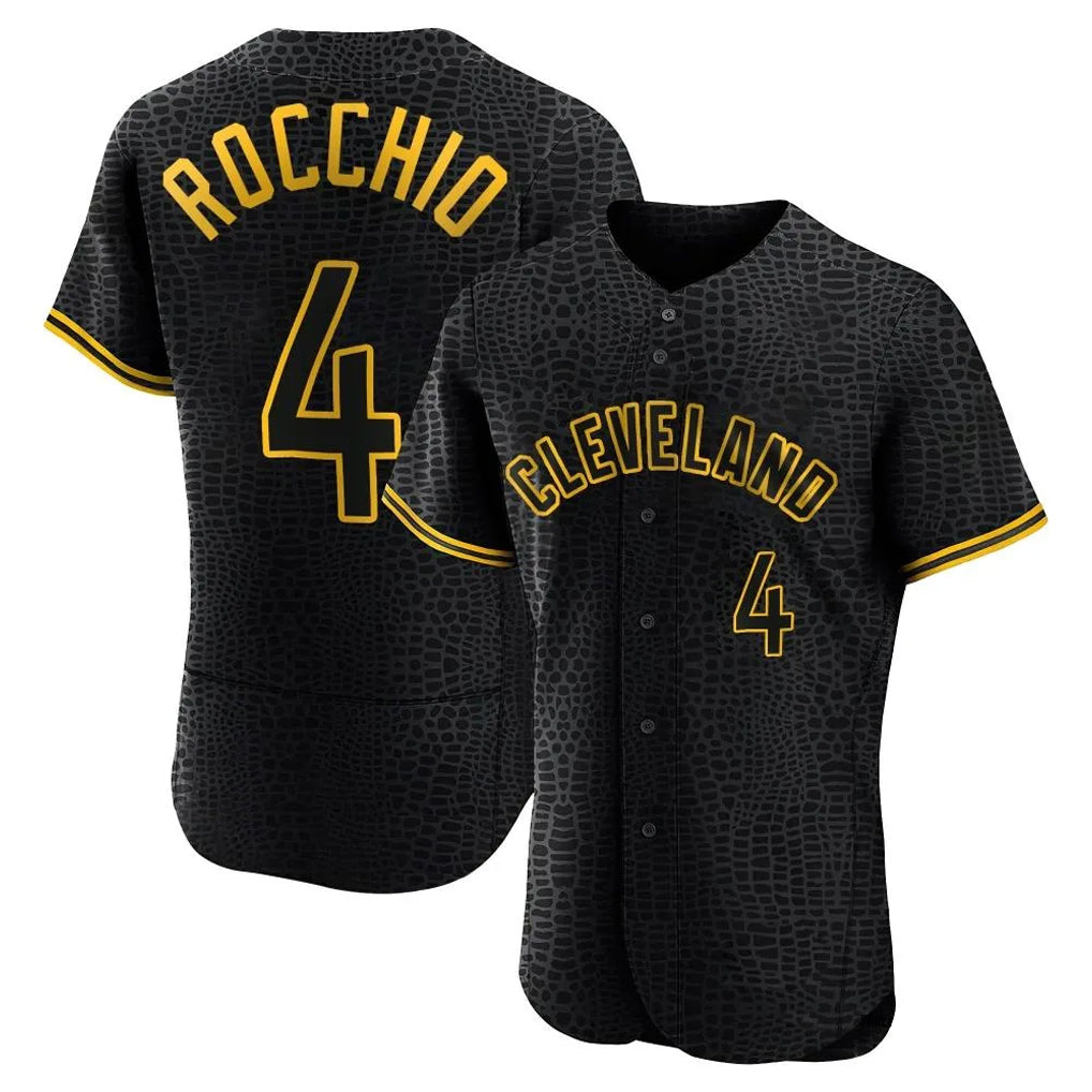 Kooe C.Guardians #4 Brayan Rocchio Player Black Snake Skin City Limited Elite Home Stitched Jerseys