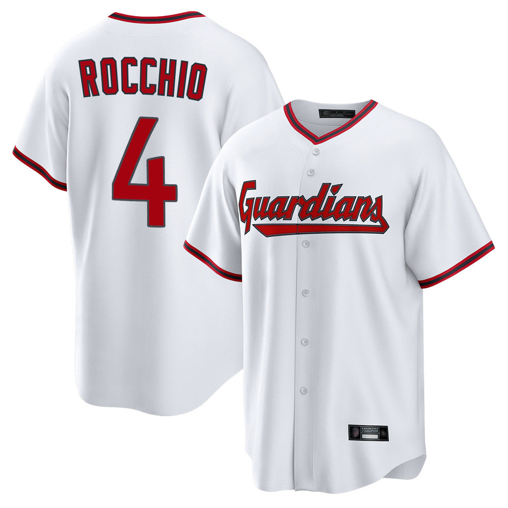 Kooe C.Guardians #4 Brayan Rocchio Player White Game Home Stitched Jerseys