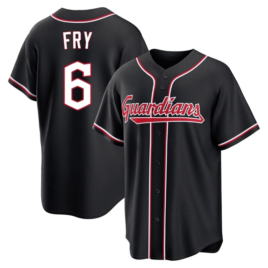 Kooe C.Guardians #6 David Fry Player Black Fashion Out Home Game Stitched Jerseys