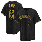 Kooe C.Guardians #6 David Fry Player Black Snake Skin City Home Game Stitched Jerseys