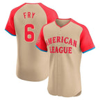 Kooe C.Guardians #6 David Fry Player Cream American League All-Star Limited Elite Home Stitched Jerseys