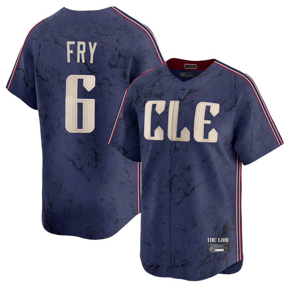 Kooe C.Guardians #6 David Fry Player Navy City Connect Limited Home Stitched Jerseys