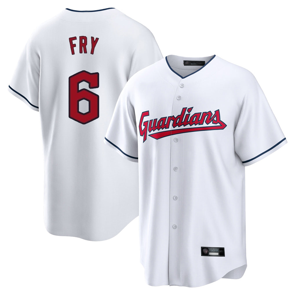 Kooe C.Guardians #6 David Fry Player White Home Game Stitched Jerseys