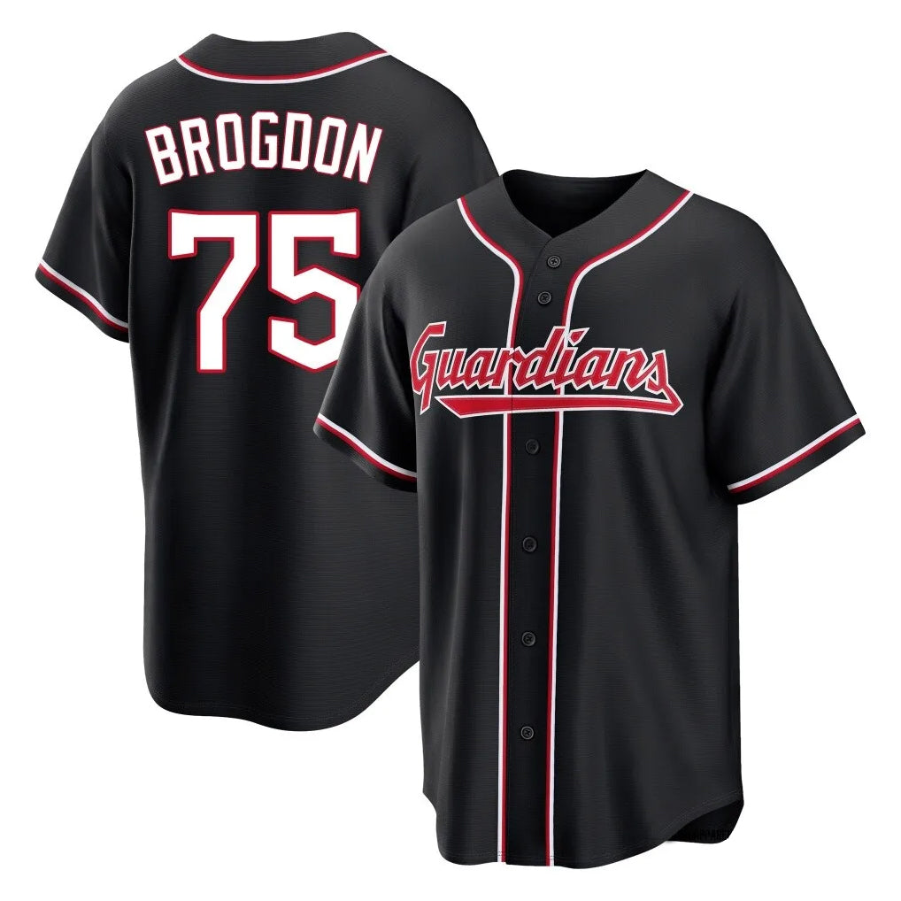 Kooe C.Guardians #75 Connor Brogdon Player Black Fashion Out Home Game Stitched Jerseys