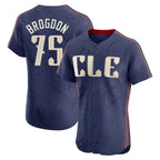 Kooe C.Guardians #75 Connor Brogdon Player Navy City Connect Limited Elite Home Stitched Jerseys