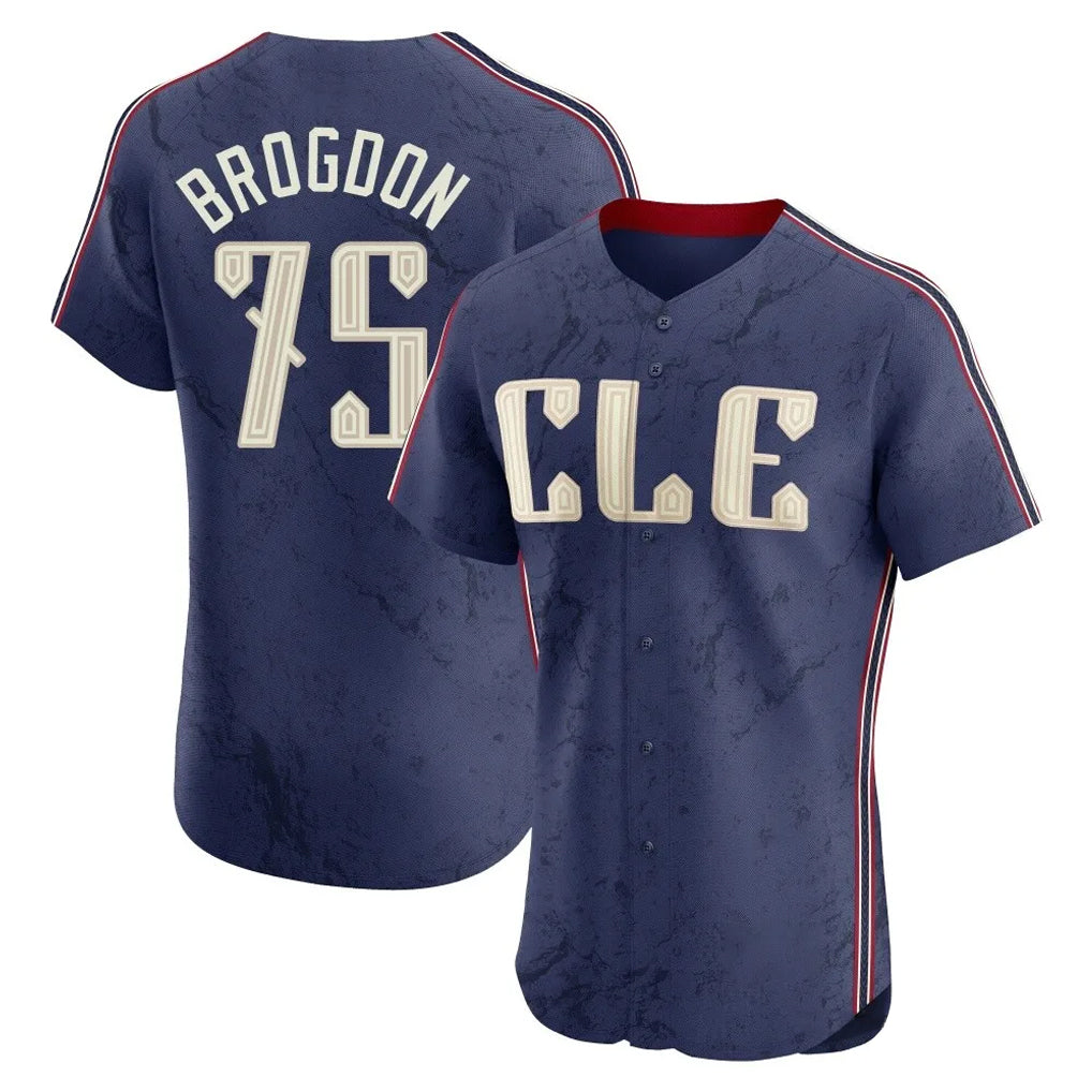 Kooe C.Guardians #75 Connor Brogdon Player Navy City Connect Limited Elite Home Stitched Jerseys