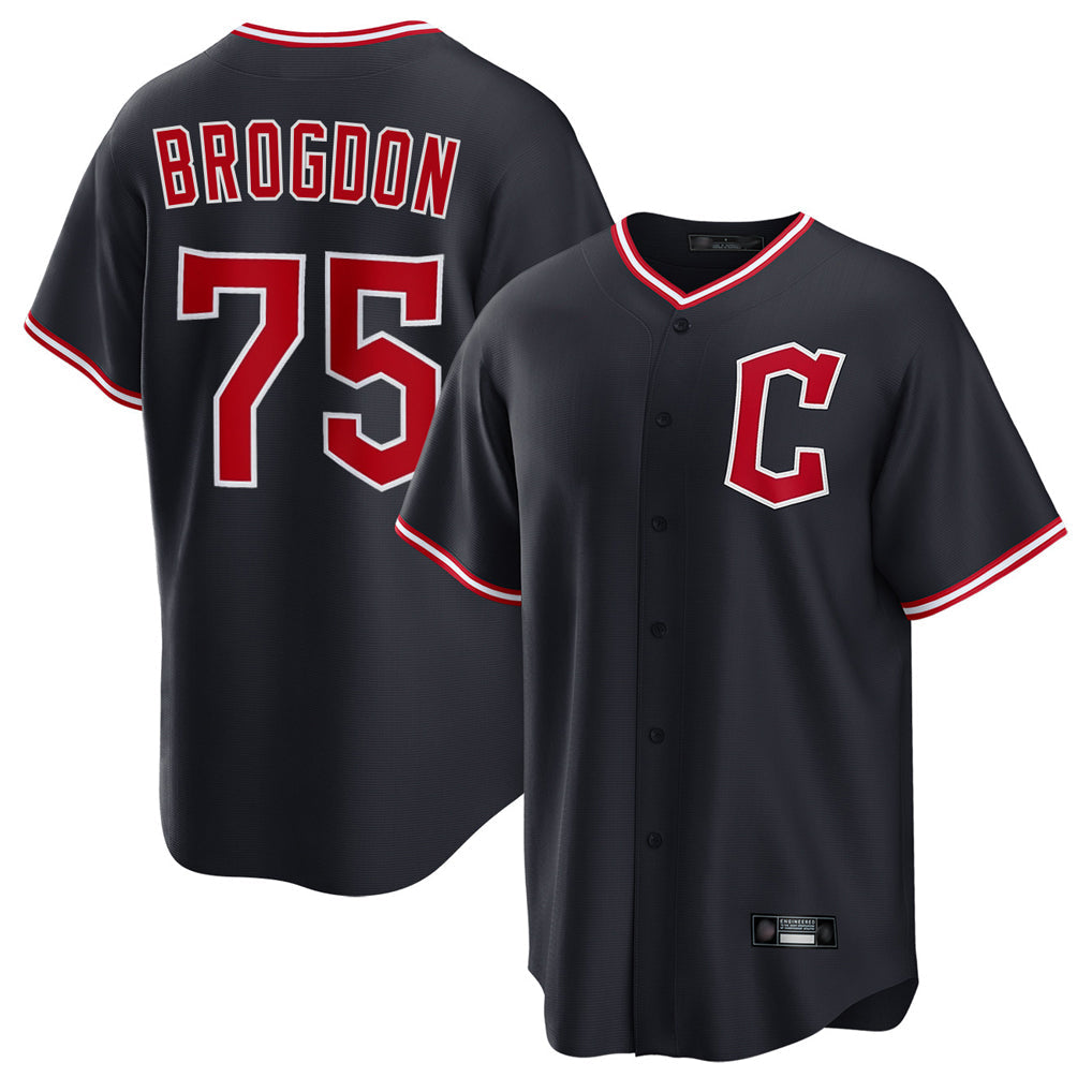 Kooe C.Guardians #75 Connor Brogdon Player Navy Home Game Stitched Jerseys