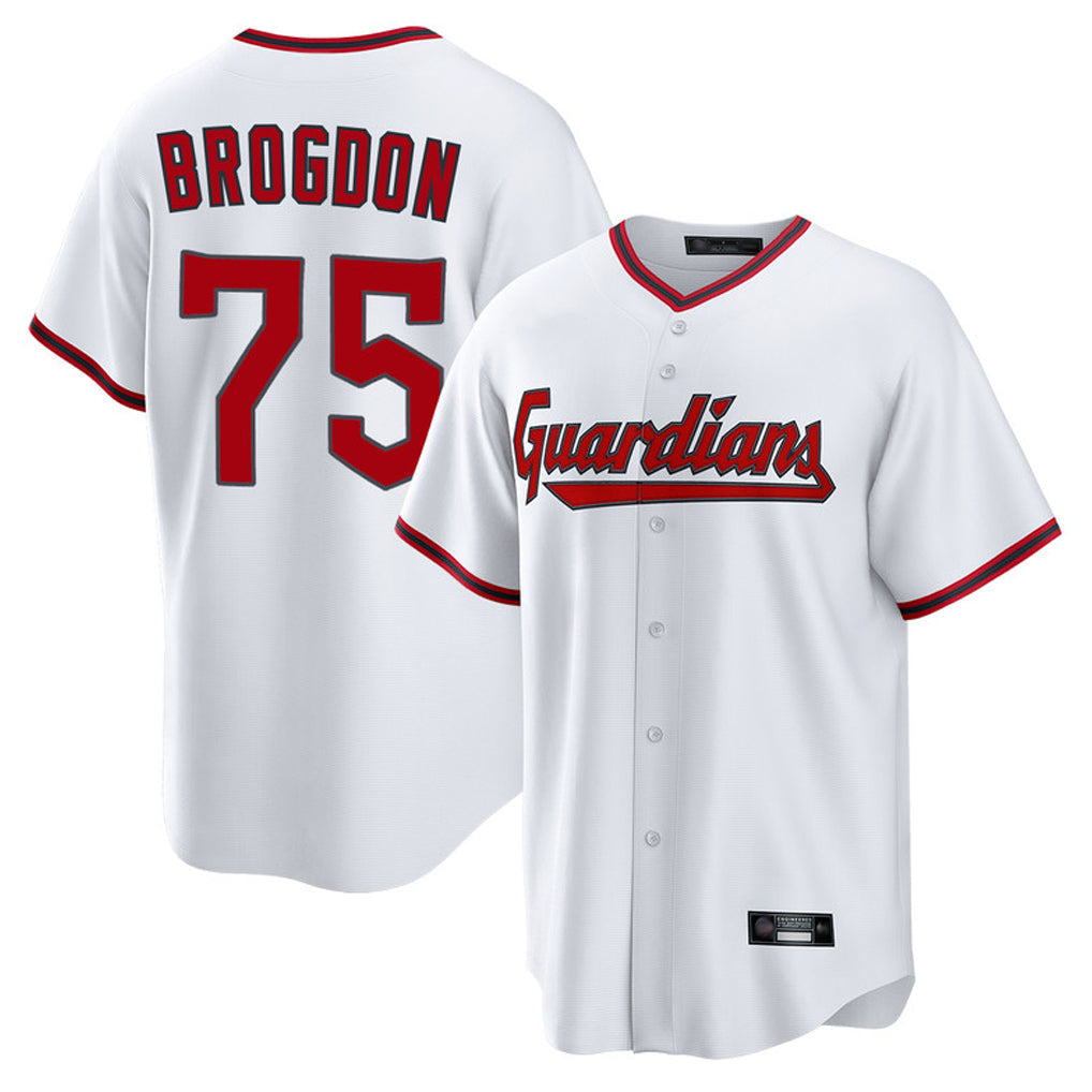 Kooe C.Guardians #75 Connor Brogdon Player White Game Home Stitched Jerseys
