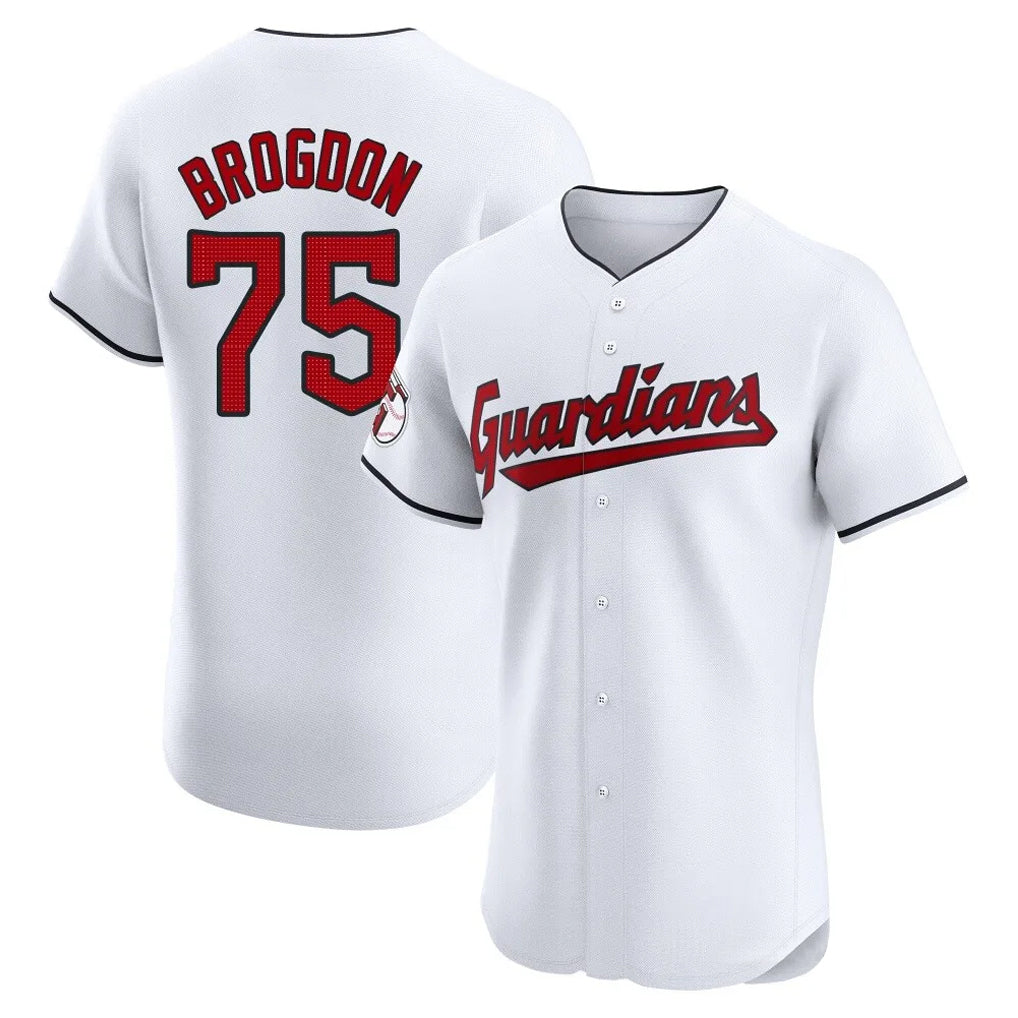 Kooe C.Guardians #75 Connor Brogdon Player White Limited Elite Home Stitched Jerseys