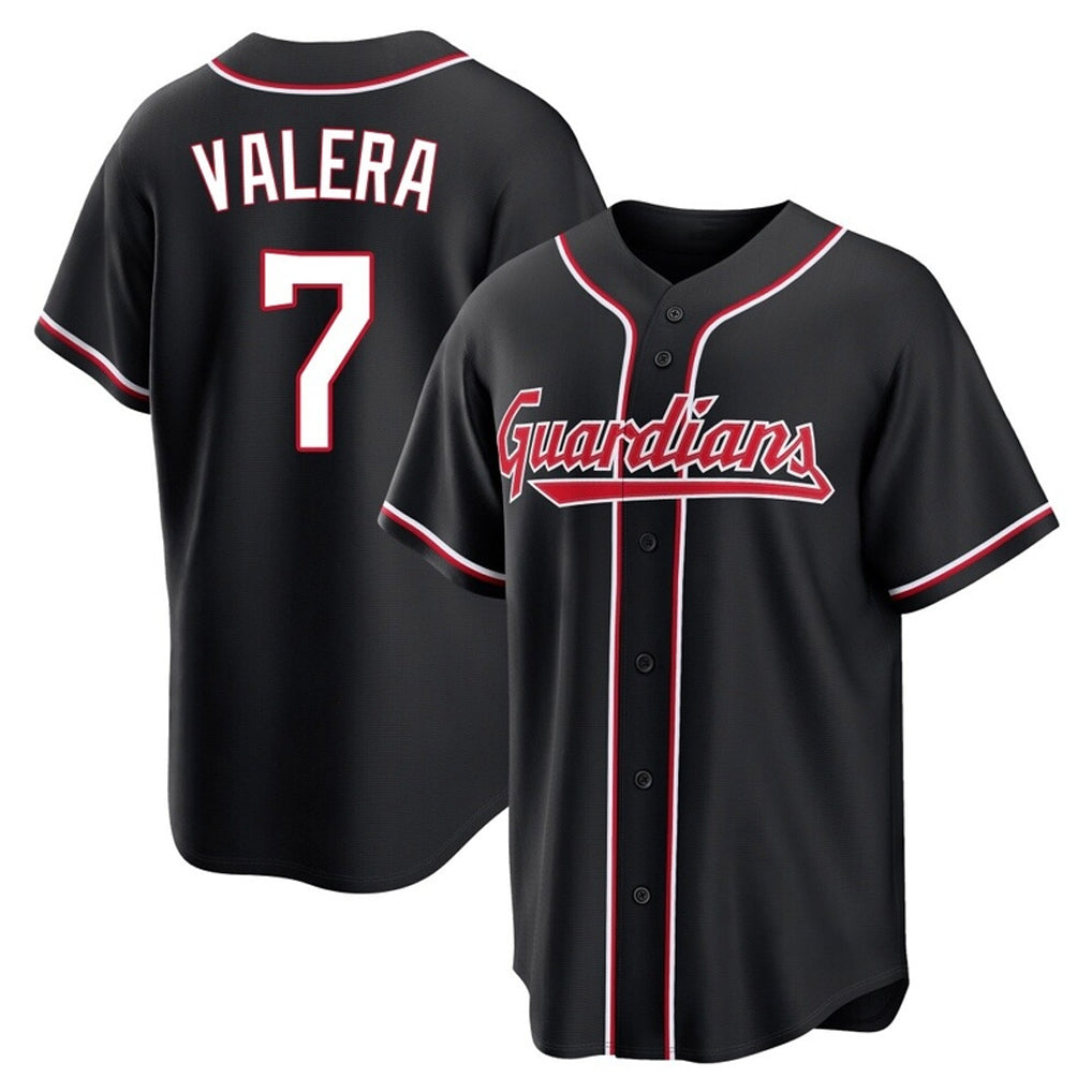 Kooe C.Guardians #7 George Valera Player Black Fashion Out Home Game Stitched Jerseys