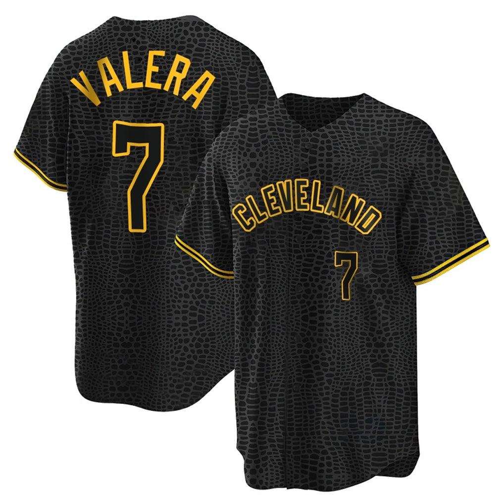 Kooe C.Guardians #7 George Valera Player Black Snake Skin City Home Game Stitched Jerseys