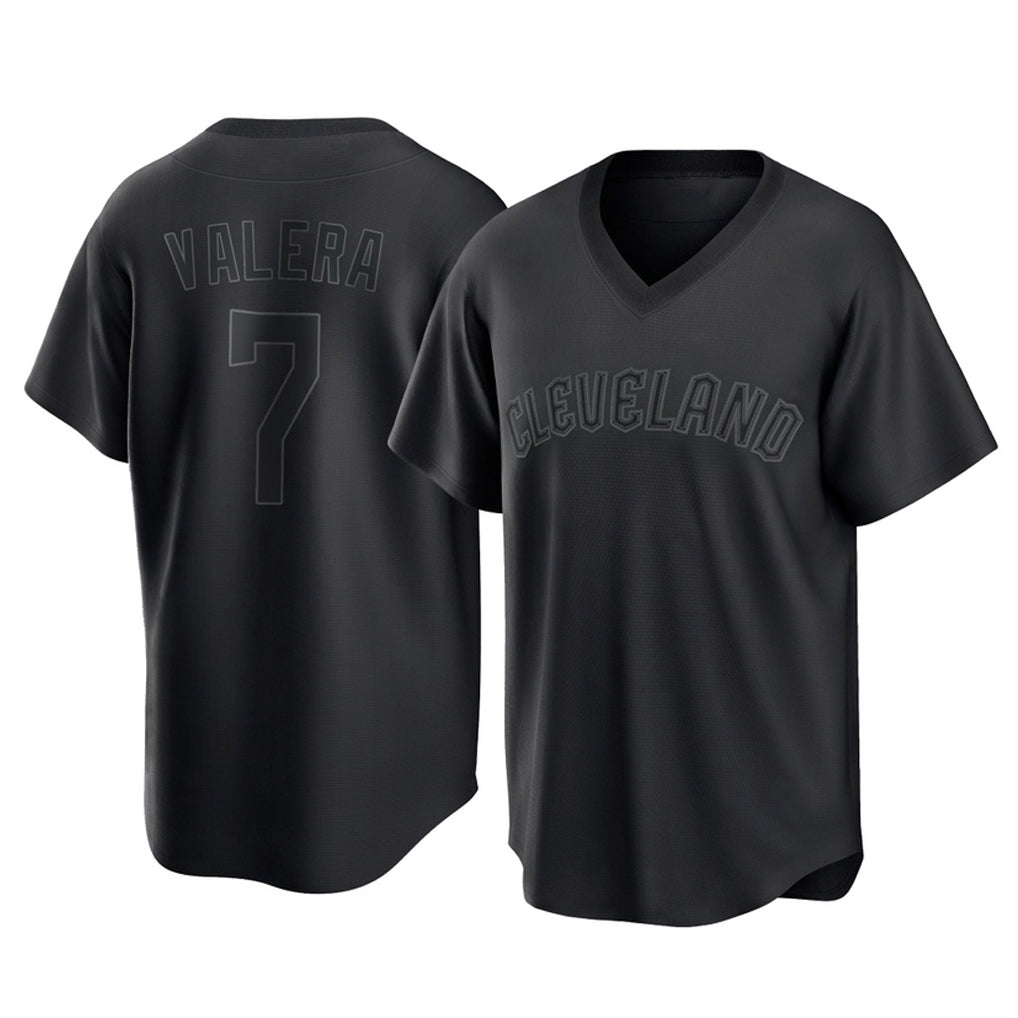 Kooe C.Guardians #7 George Valera Player Black T-shirt Home Game Stitched Jerseys