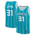 Kooe C.Hornets #31 Tidjane Salaun  Teal 2024  Draft Fast Break Player Jerseys - Icon Edition