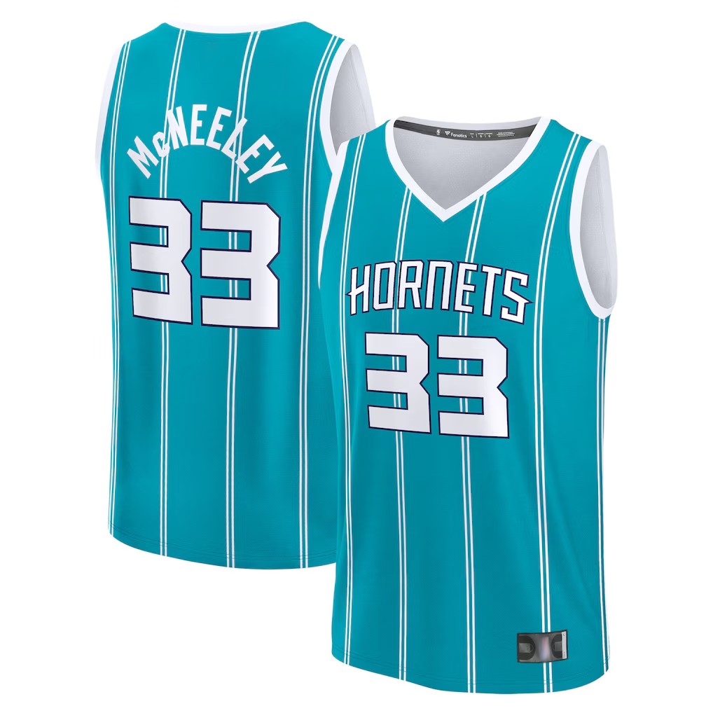 Kooe C.Hornets #33 Liam McNeeley  Teal Fast Break Replica Jerseys - Icon Edition