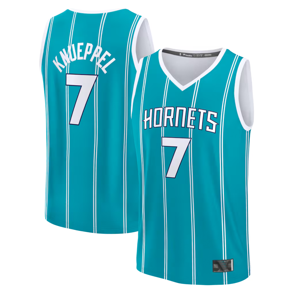Kooe C.Hornets #7 Kon Knueppel  Teal 2025  Draft First Round Pick Fast Break Replica Jerseys - Icon Edition