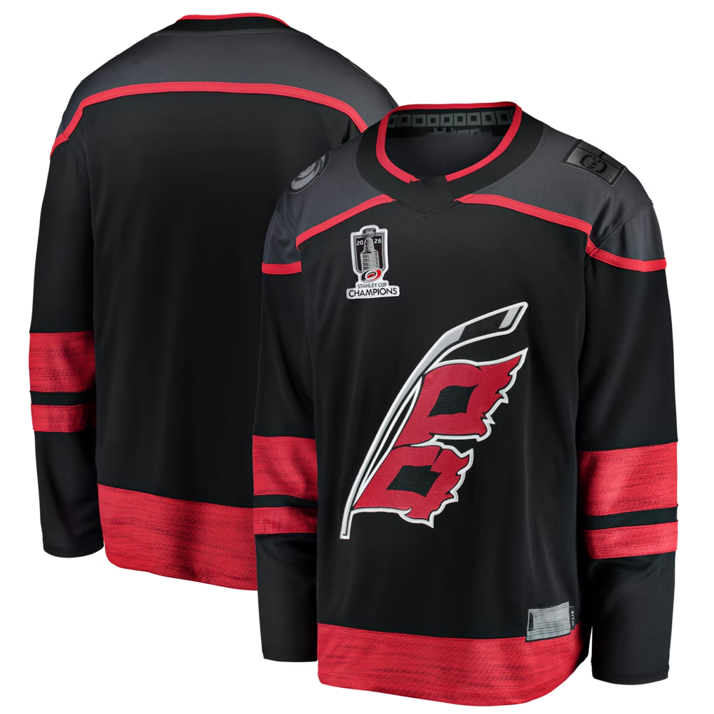 Kooe C.Hurricanes Black 2026 Stanley Cup Champions Home Breakaway Stitched Jerseys